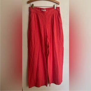 Abercrombie & Fitch Linen Orange Wide
Leg Pants